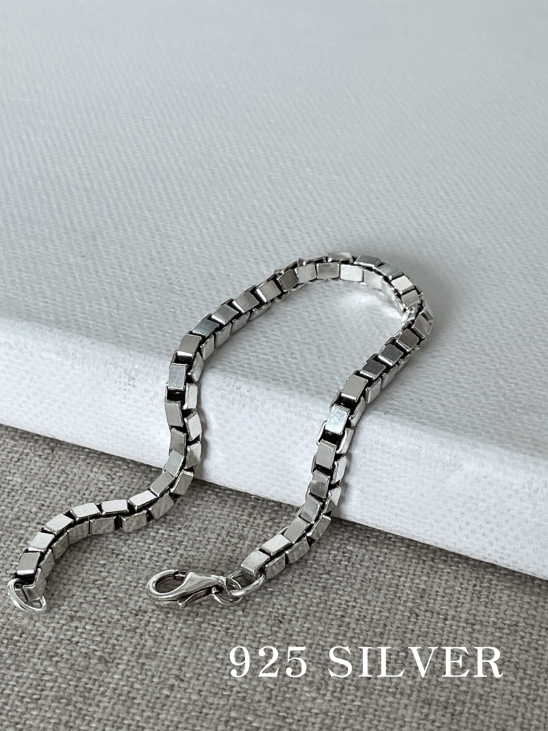 Square chain bracelet (925 silver)