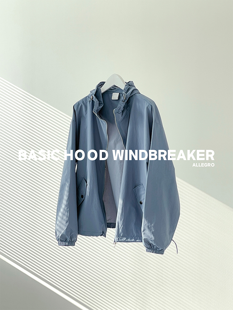 남여공용)Basic hood windbreaker / 5col
